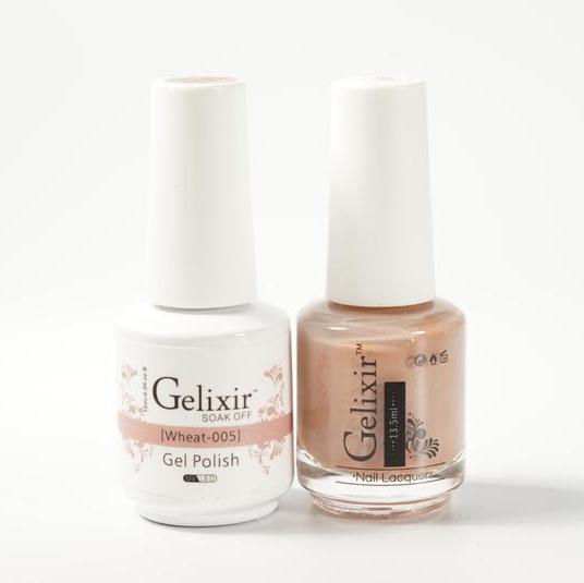 GELIXIR Duo Gel & Matching Polish- Wheat GL005
