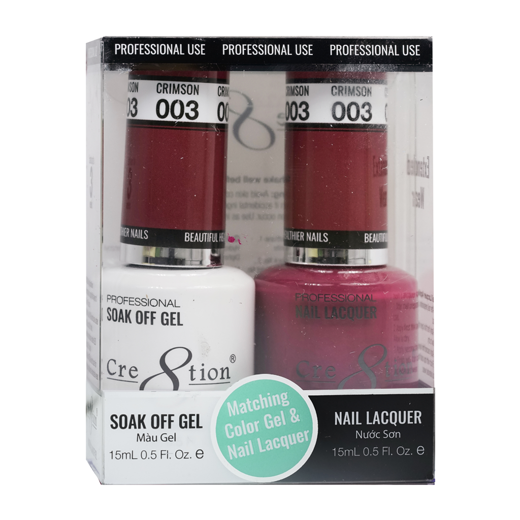 Cre8tion Gel & Lacquer - 03 Crimson
