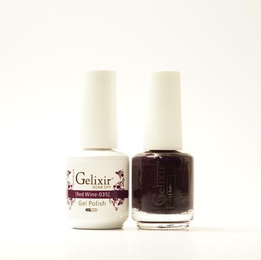 GELIXIR Duo Gel & Matching Polish - Red Wine GL035