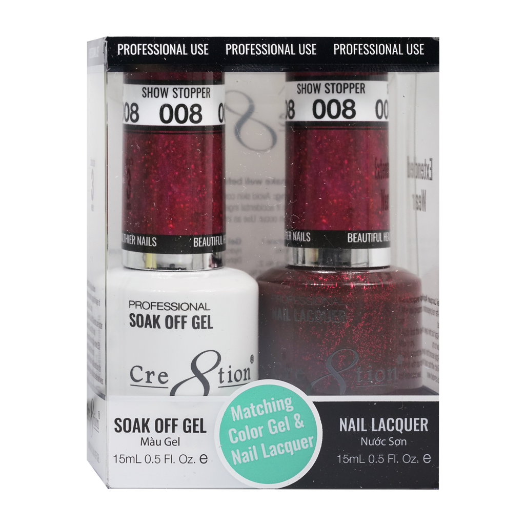 Cre8tion Gel & Lacquer - 08 Show Stopper (Glitter)