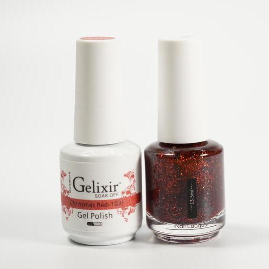 GELIXIR Duo Gel & Matching Polish -Christmas Red GL103