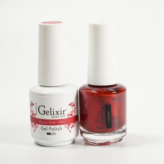 GELIXIR Duo Gel & Matching Polish -Royal Red GL104