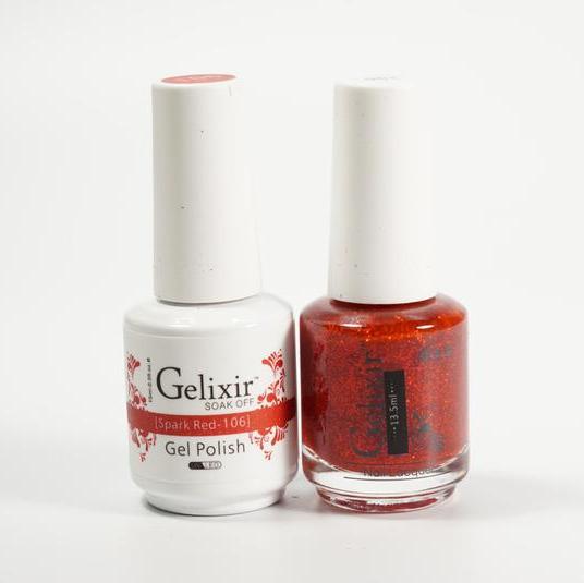 GELIXIR Duo Gel & Matching Polish -Spark Red GL106
