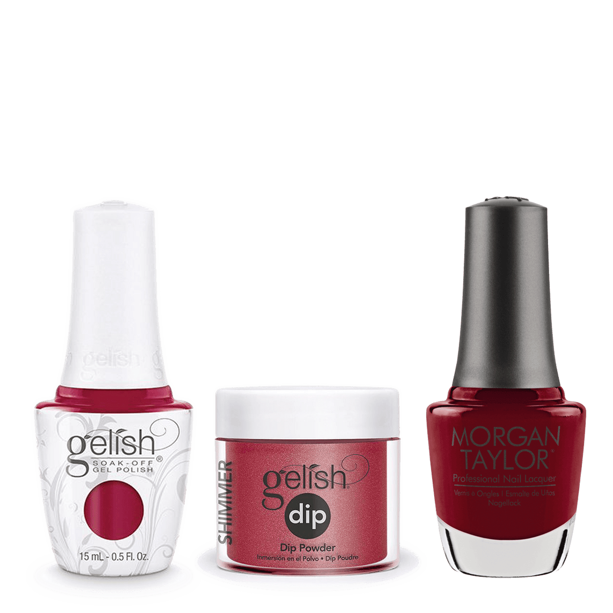 Gelish 3in1 Matching Trio – 189 Ruby Two-Shoes