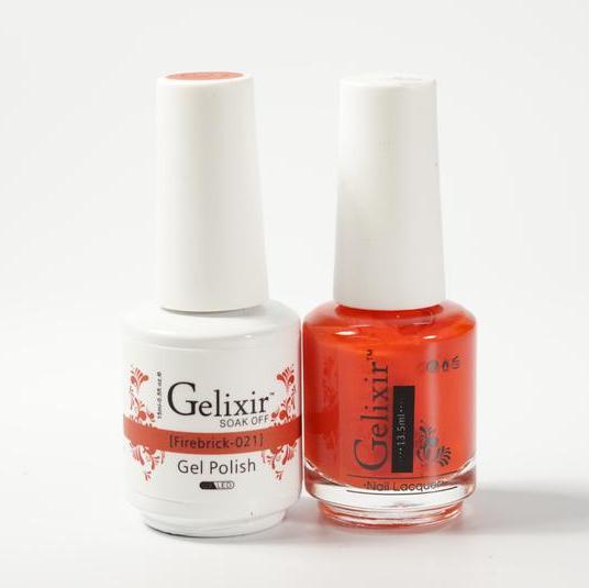 GELIXIR Duo Gel & Matching Polish - Firebrick GL021