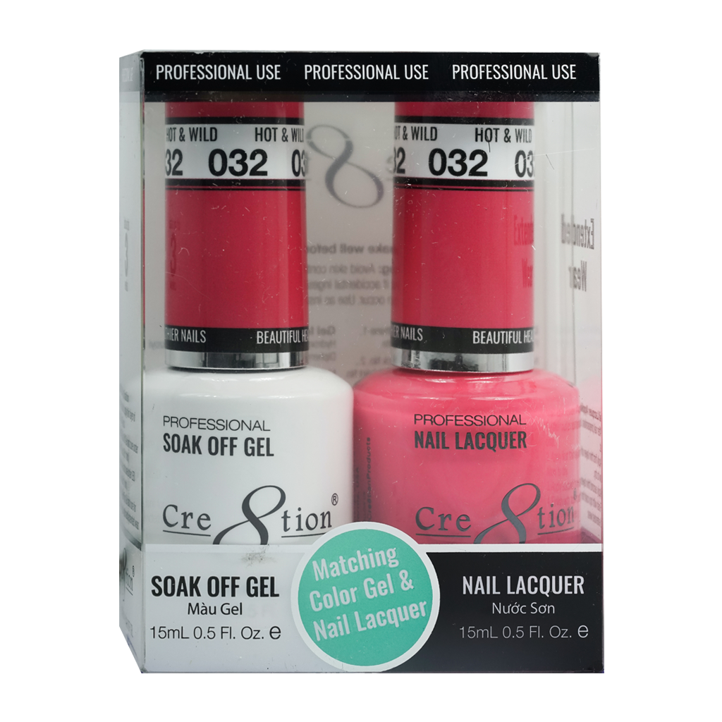 Cre8tion Gel & Lacquer – 32 Hot And Wild (Neon)