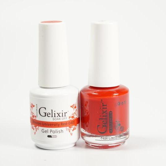 GELIXIR Duo Gel & Matching Polish - Boston University Red GL040