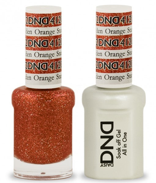 DND Gel & Lacquer – 412 Golden Orange Star