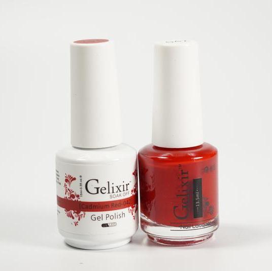 GELIXIR Duo Gel & Matching Polish - Cadmium Red GL042