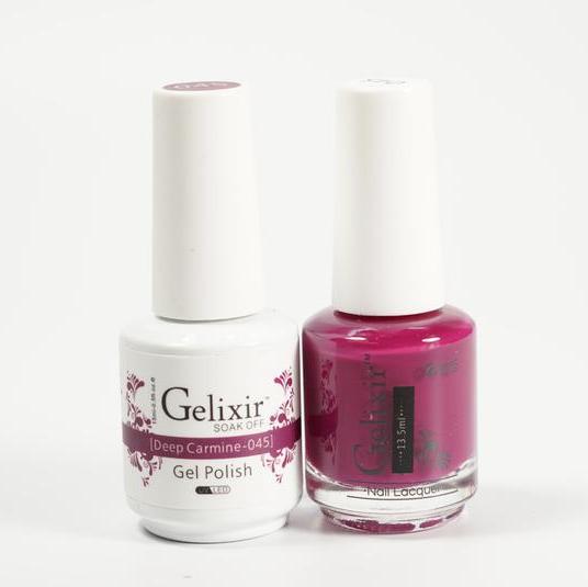 GELIXIR Duo Gel & Matching Polish - Deep Carmine GL045