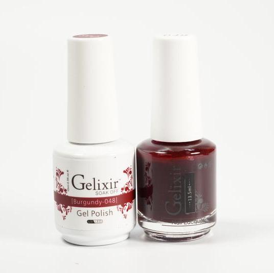 GELIXIR Duo Gel & Matching Polish - Burgundy GL048