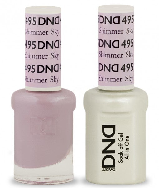 DND Gel & Lacquer – 495 Shimmer Sky
