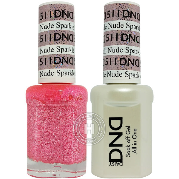 DND Gel & Lacquer – 511 Nude Sparkle