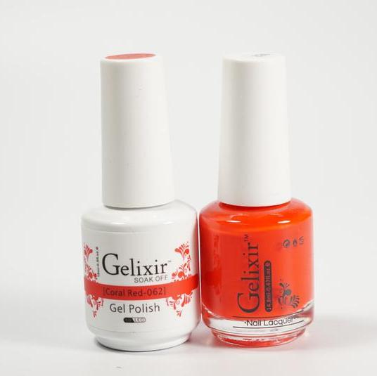 GELIXIR Duo Gel & Matching Polish -Coral Red GL062