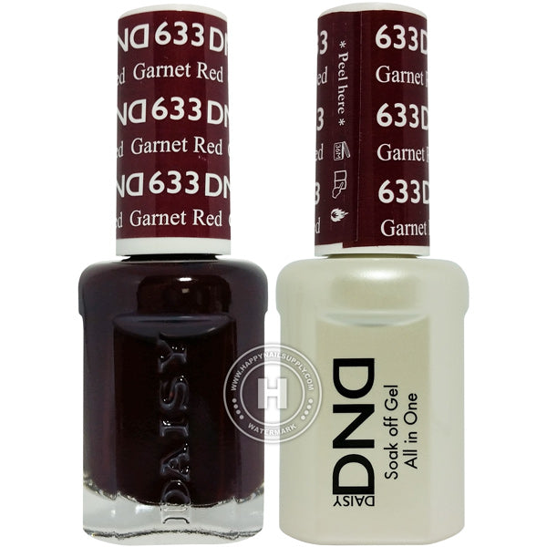 DND Gel & Lacquer – 633 Garnet Red