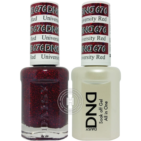 DND Gel & Lacquer – 676 University Red
