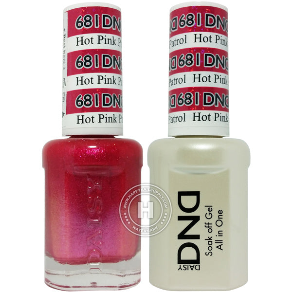 DND Gel & Lacquer – 681 Hot Pink Patrol