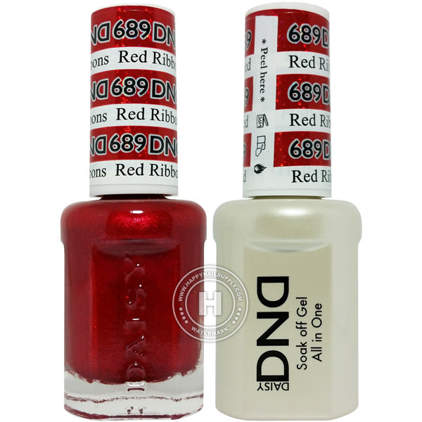 DND Gel & Lacquer – 689 Red Ribbons