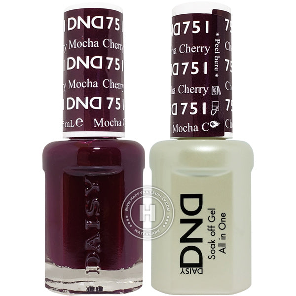 DND Gel & Lacquer – 751 Cherry Mocha