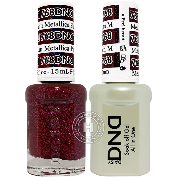 DND Gel & Lacquer – 768 Metallica Plum