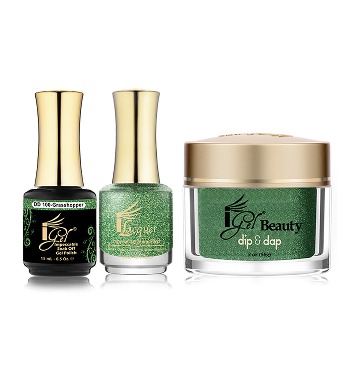 iGel Beauty 3in1 Matching Trio – DD100 Grasshopper