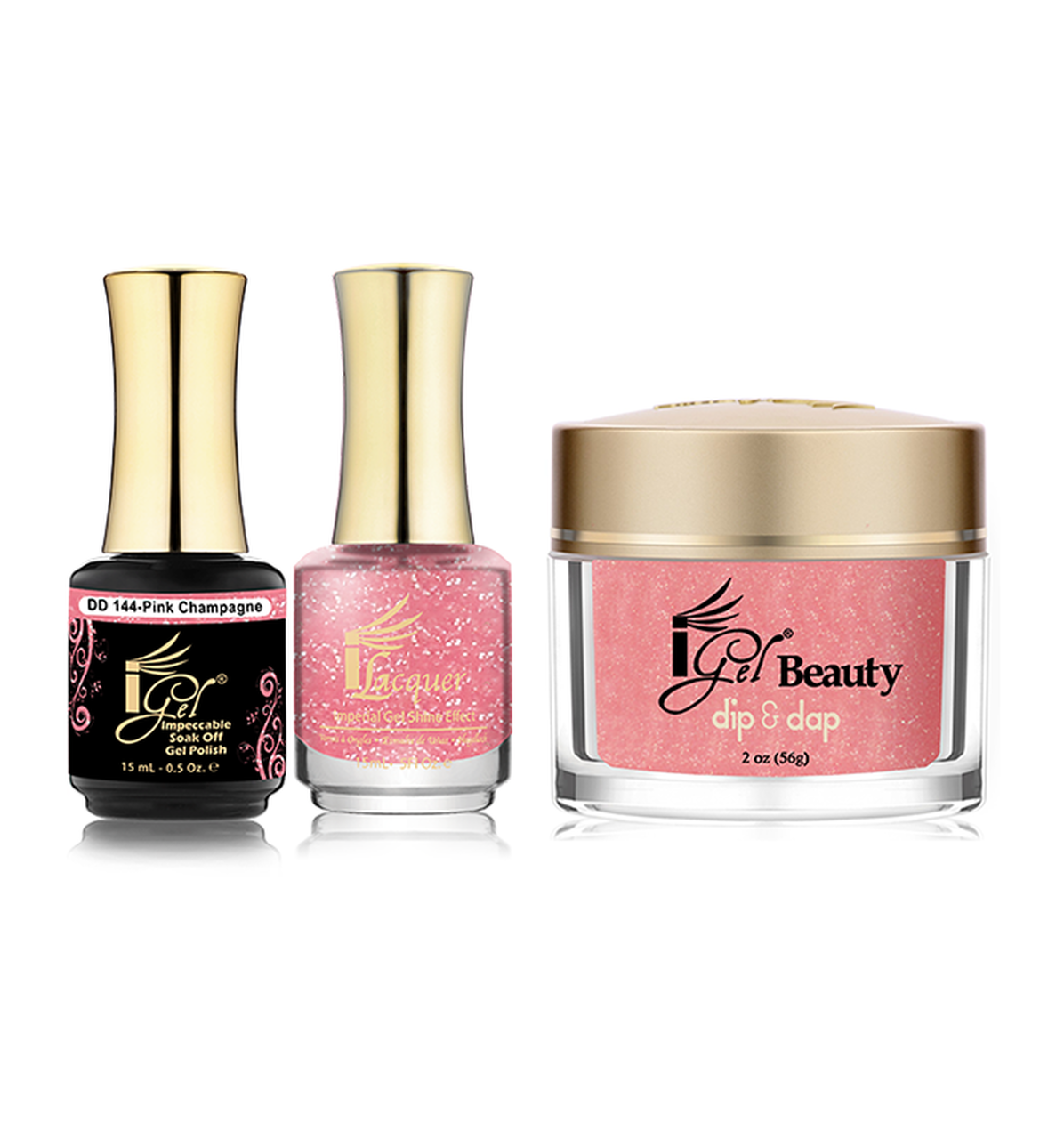 iGel Beauty 3in1 Matching Trio – DD144 Pink Champagne
