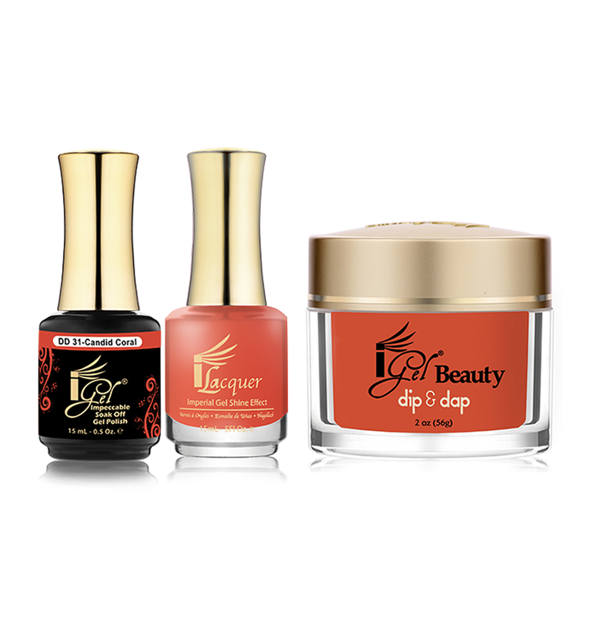 iGel Beauty 3in1 Matching Trio – DD31 Candid Coral