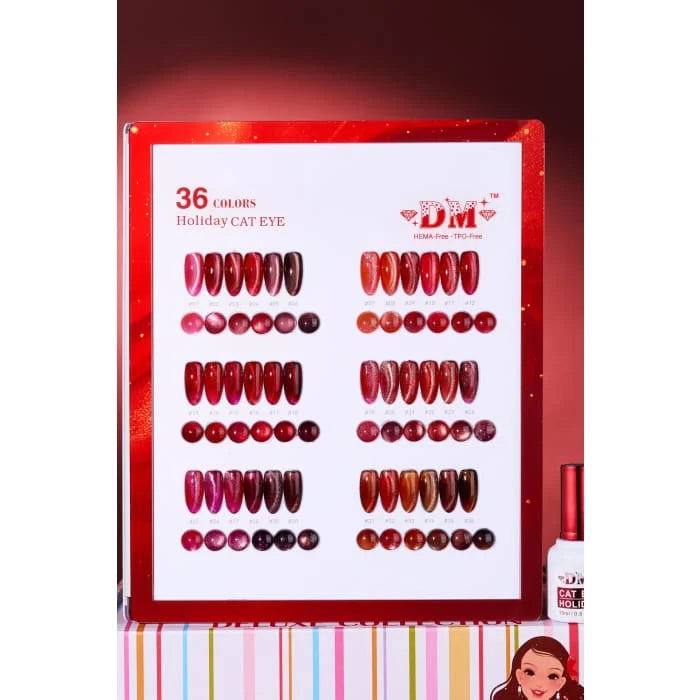 DM Holiday Cat Eye Collection – 36 Shades of Red Magic (Hema + TPO Free)