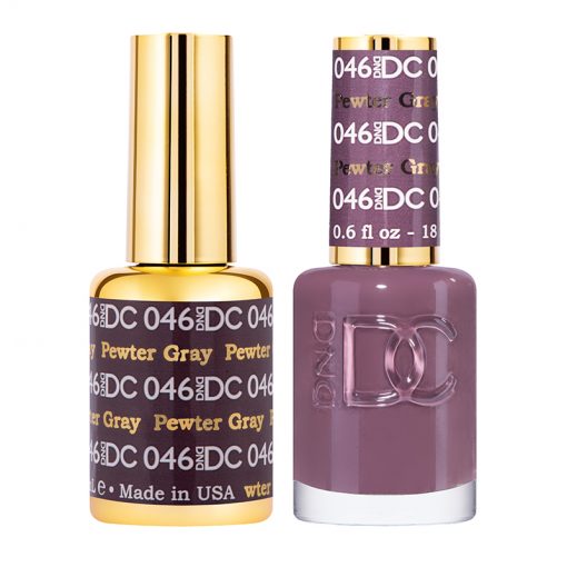 DND DC Duo Gel & Lacquer - 046 Pewter Gray