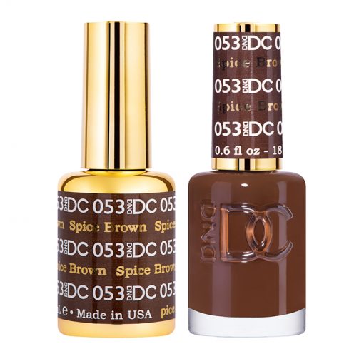 DND DC Duo Gel & Lacquer - 053 Spice Brown