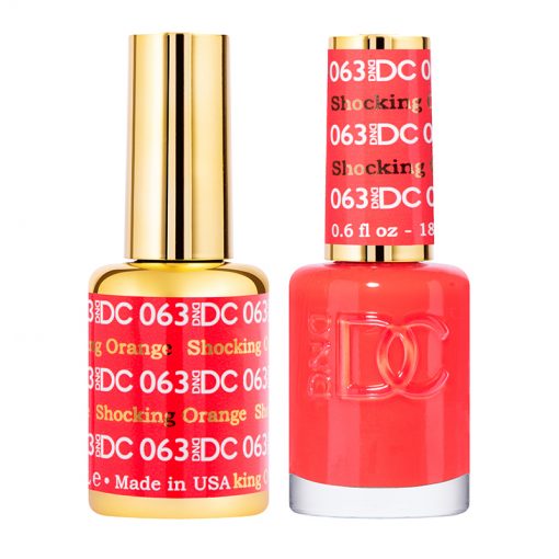 DND DC Duo Gel & Lacquer - 063 Shocking Orange