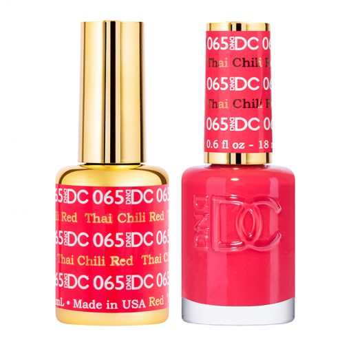DND DC Duo Gel & Lacquer - 065 Thai Chili Red