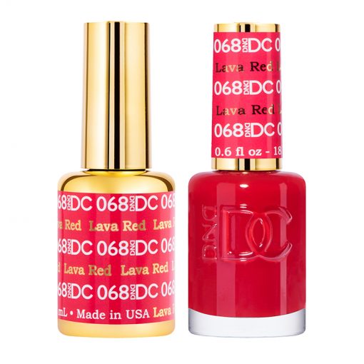 DND DC Duo Gel & Lacquer - 068 Lava Red