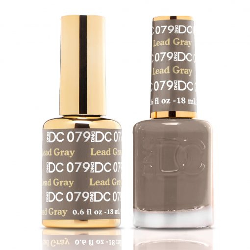 DND DC Duo Gel & Lacquer - 079 Lead Gray