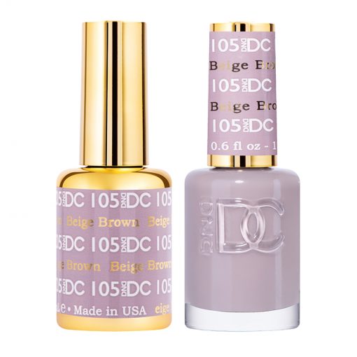DND DC Duo Gel & Lacquer - 105 Beige Brown