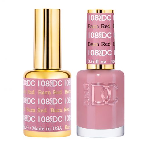 DND DC Duo Gel & Lacquer - 108 Barn Red