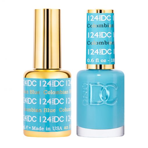 DND DC Duo Gel & Lacquer - 124 Columbian Blue