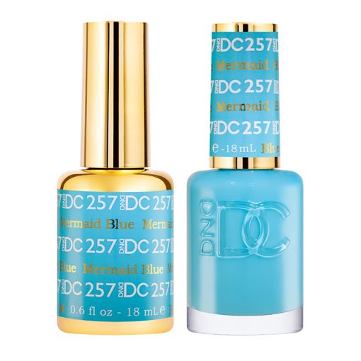 DND DC Duo Gel & Lacquer - 257 Mermaid Blue