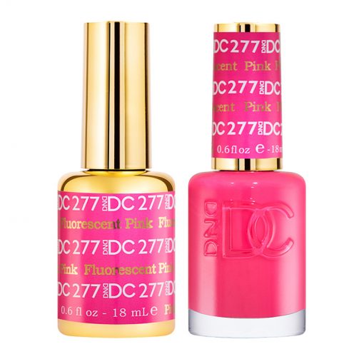DND DC Duo Gel & Lacquer - 277 Fluorescent Pink