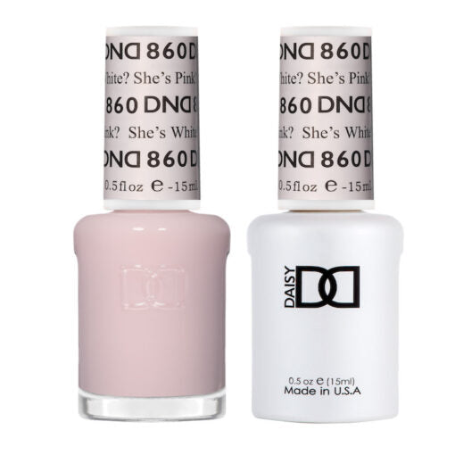 DND Gel & Lacquer – 860 She's White She Pink