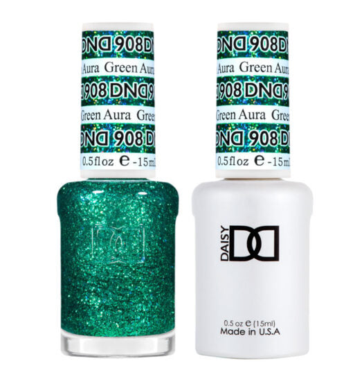 DND Gel & Lacquer – 908 Green Aura