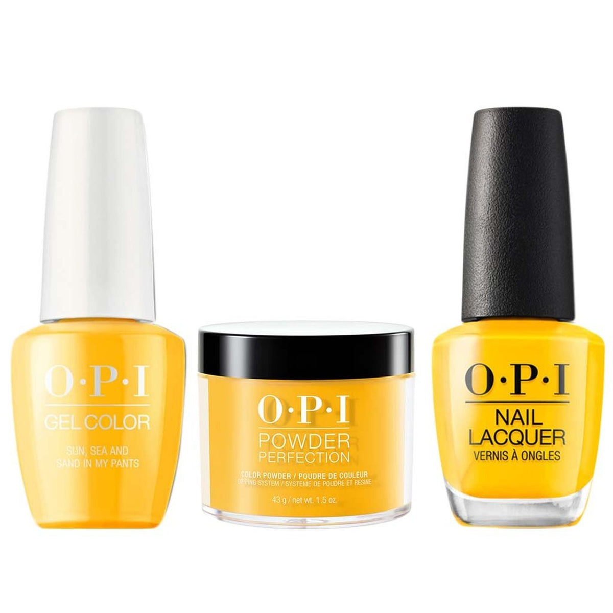 OPI 3in1 Matching Trio - L23 Sun, Sea, And Sand In My Pants