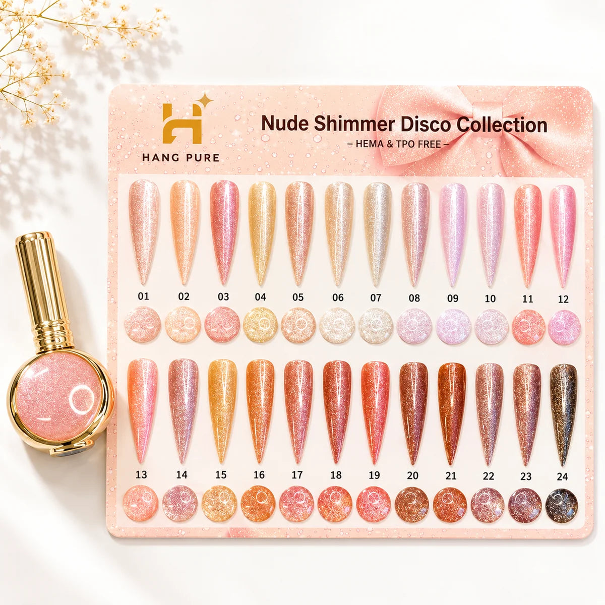 Nude Shimmer Disco Collection 24 Colors (01-24)