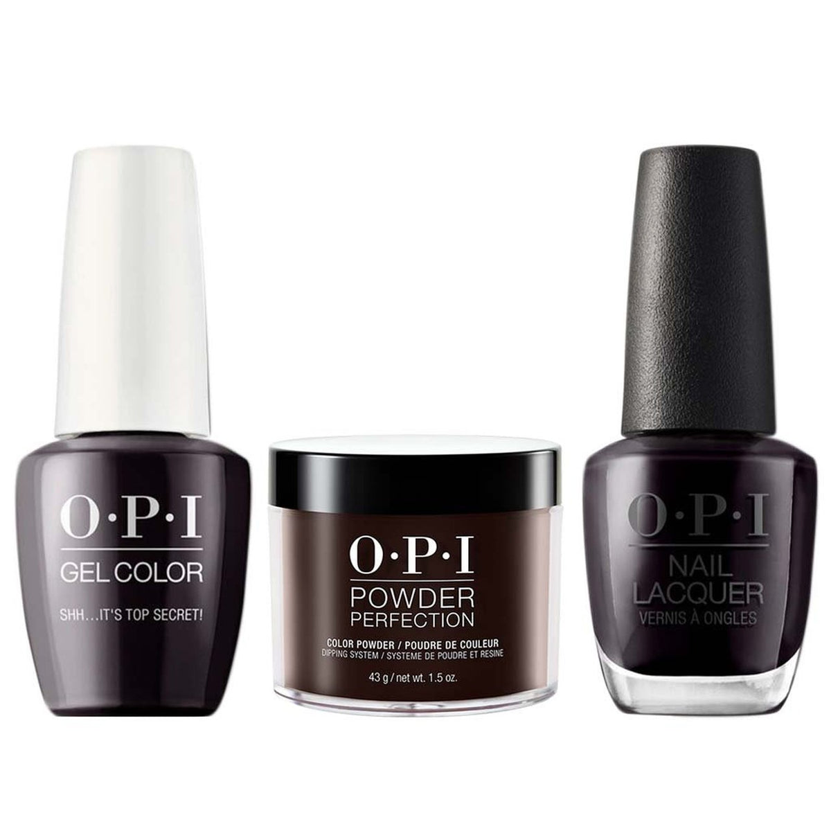 OPI 3in1 Matching Trio - W61 Shh It's Top Secret