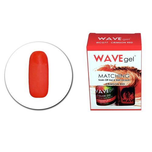 WAVE DUO GEL+POLISH - Crimson Red - WCG77