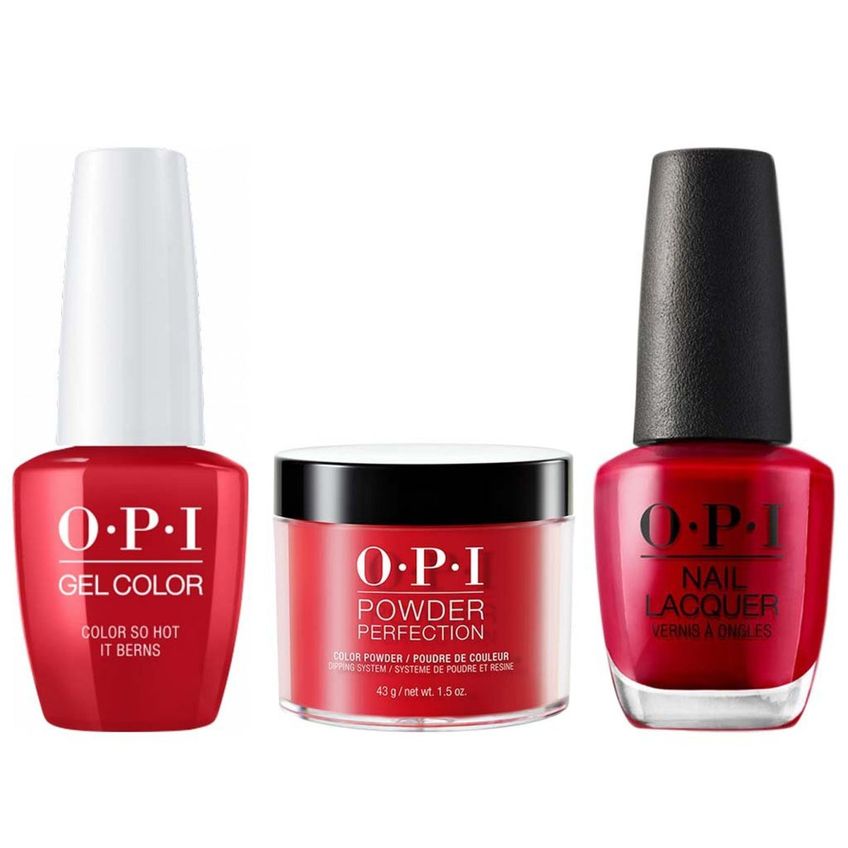 OPI 3in1 Matching Trio - Z13 Color So Hot It Berns