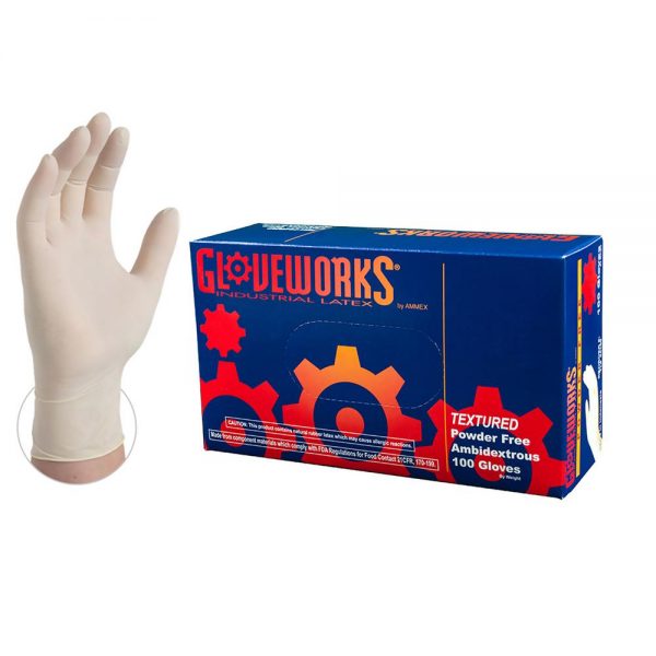 Glovework Powder Free Latex Gloves 10 boxes/case - size S