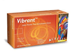 Vibrant Powder Free Gloves 10 boxes/case - size M