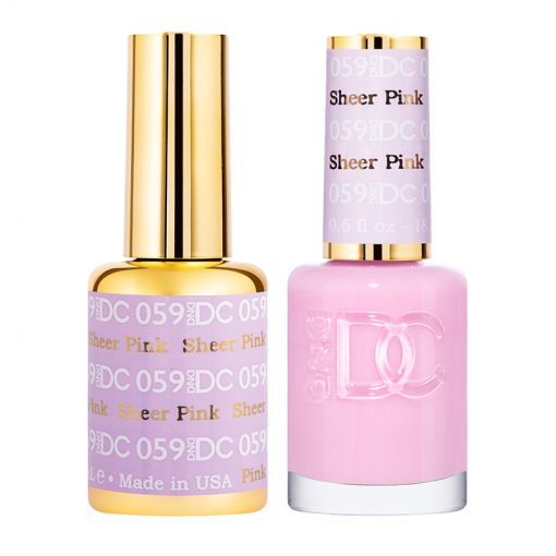 DND DC Duo Gel & Lacquer - 059 Sheer Pink